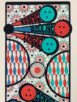 Colorado Cosmic Bowling League Yonder Mountain String Band - 2008 Tripp Poster Denver, CO