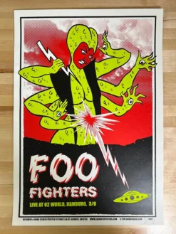 Foo Fighters - 2015 Rosie Lea Poster Hamburg, Germany