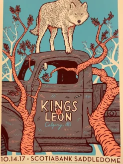 Kings Of Leon - 2017 Dan Grissom Poster Calgary, AB Scotiabank Gig Posters