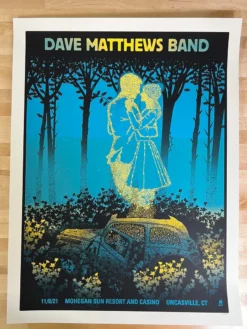 Methane Studios Gig Posters Dave Matthews Band - 2021 Methane Poster Uncasville, CT 11/8
