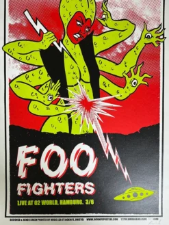 Foo Fighters - 2015 Rosie Lea Poster Hamburg, Germany