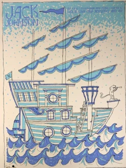 Jack Johnson - 2010 Todd Slater Poster Camden, NJ Susquehanna Bank Center