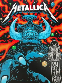 Gig Posters Metallica - 2022 Pitchgrim Poster Santiago, Chile