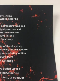 The White Stripes City Lights - Third Man Records Poster