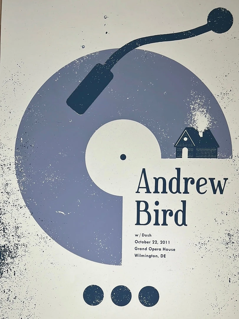 Andrew Bird - 2011 Nerl Says Design Poster Wilmington, DE
