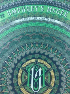 Umphrey's McGee - 2018 Kyle Baker Poster Winter Tour Irish Edition