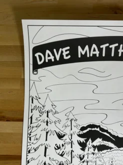 Dave Matthews Band - 2020 Jamison Grace Coloring Poster Quincy, WA Gig Posters