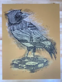 Art Prints Rural Corvus - 2009 Dan Grzeca Poster Art Print Orange