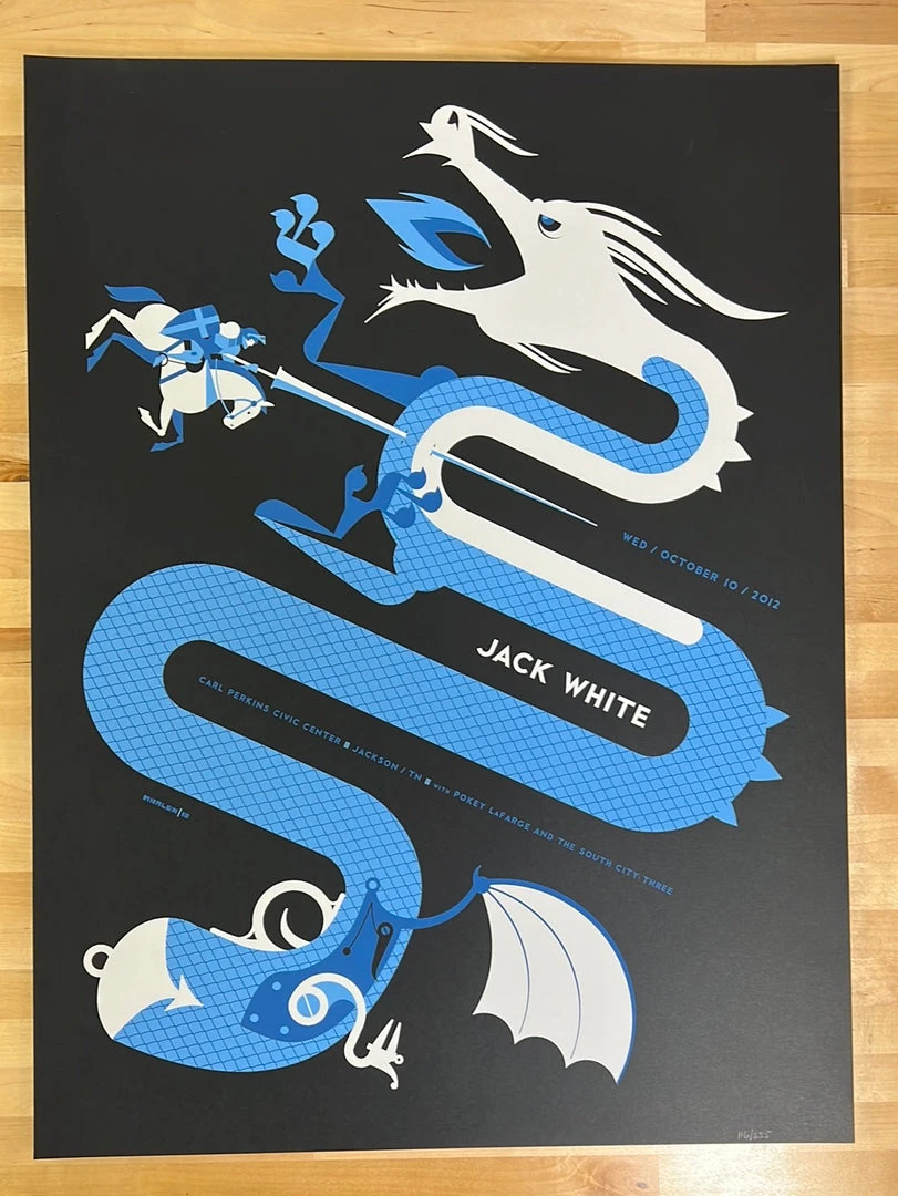 Gig Posters Jack White - 2012 Tom Whalen Poster Jackson, TN