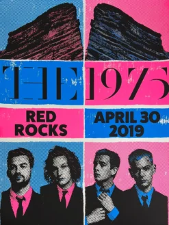 The 1975 - 2019 Brendan Moyles Dorney Poster Red Rocks Morrison, CO