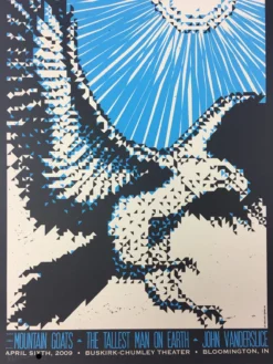Gig Posters The Mountain Goats, John Vanderslice, Tallest Man On Earth - 2009 Todd Slater Po