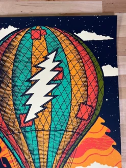 Colorado Dead & Company - 2021 Status Serigraph Poster Red Rocks Morrison, CO