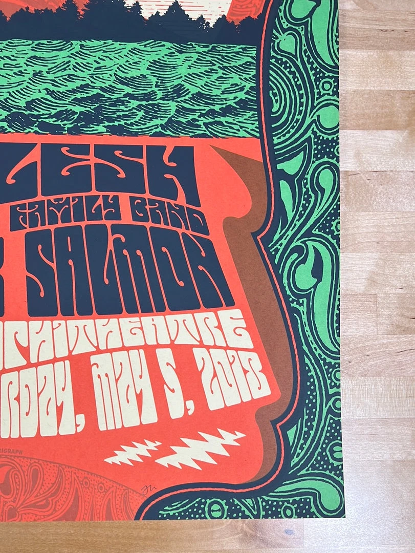 Grateful Dead Phil Lesh - 2018 Status Serigraph Poster Red Rocks, Morrison, CO