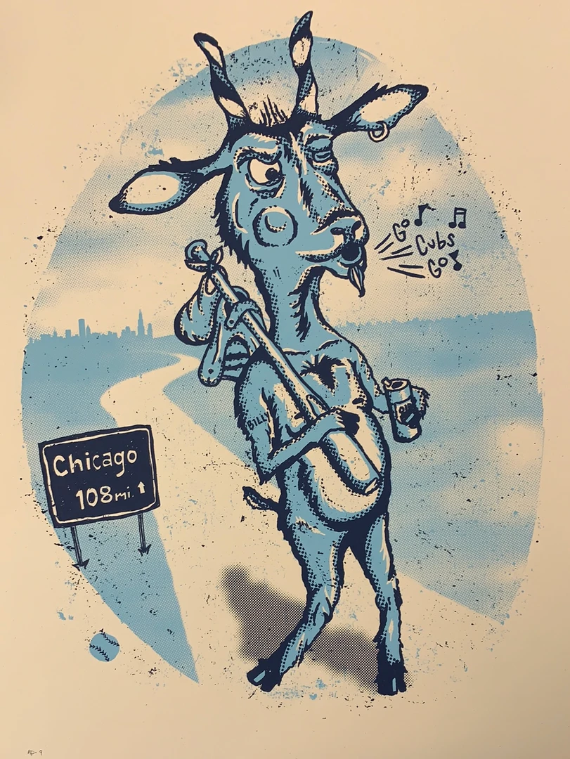 Chicago Cubs - Fugscreens Studios Poster Goat Art Print