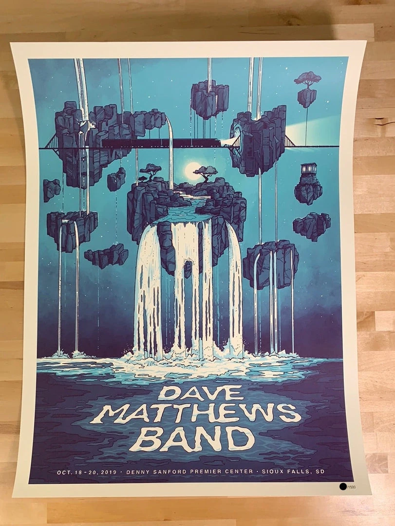 Gig Posters Dave Matthews Band - 2019 Matt Fleming Poster Sioux, SD
