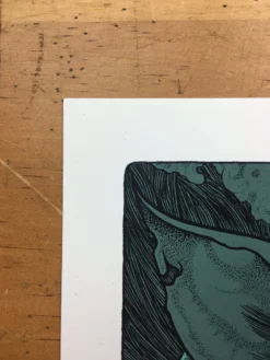 Pig Lady - 2008 John Dyer Baizley Poster Teal Art Prints