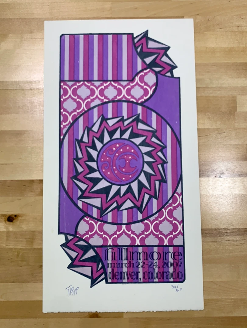 Yonder Mountain String Band - 2007 Tripp Poster Denver, CO The Fillmore Colorado