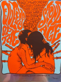 Queens Of The Stone Age - 2013 Jermaine Rogers Poster Indianapolis FOIL Handbill Foil Posters