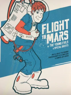 Flight To Mars - 2014 Dumbgun Poster Seattle, WA Showbox