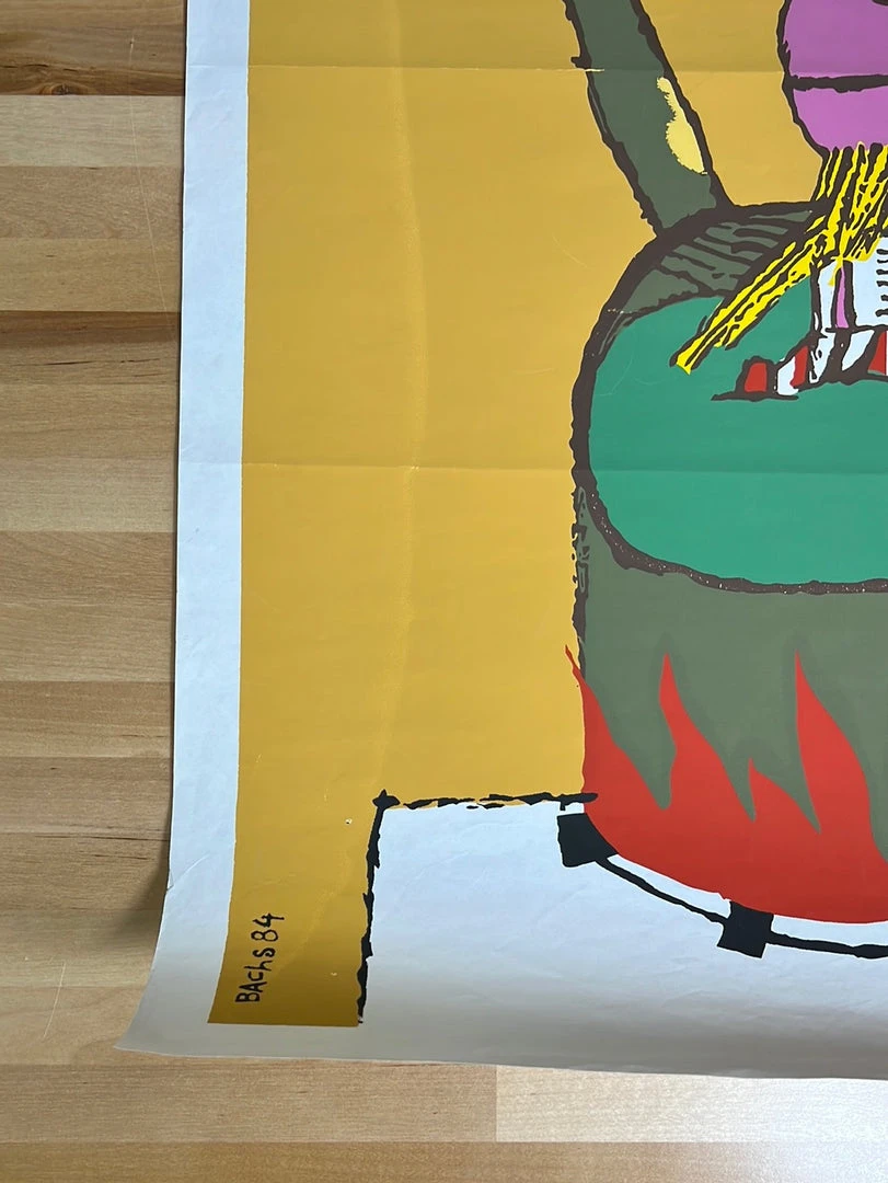 Eduardo Munoz Bachs Con Pura Magia Satisfechos - 1984 Cuban Movie Poster Original Vintage Movie/TV Posters