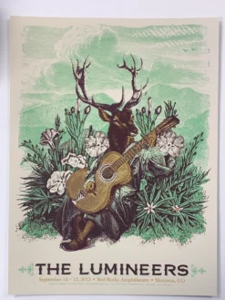 The Lumineers - 2013 Nate Duval Poster Morrison, CO Red Rocks