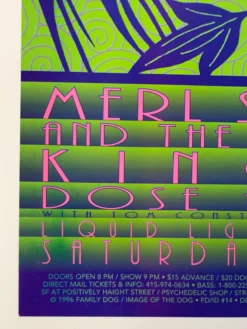 FD/ID 14 Merl Saunders - 1996 David Singer Poster Maritime Hall San Fran 1st Gig Posters