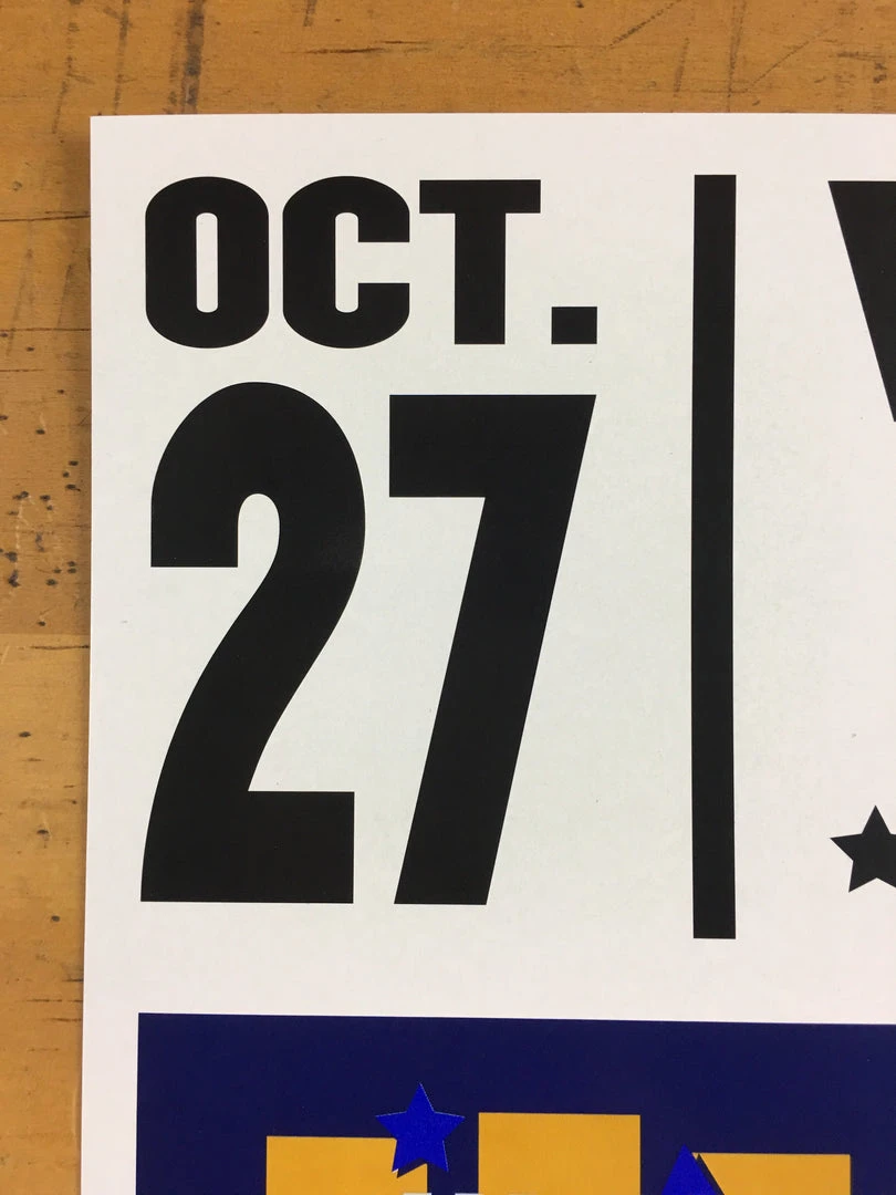 Bob Dylan - 2017 Geoff Gans Poster Chicago Wintrust Arena BLUE