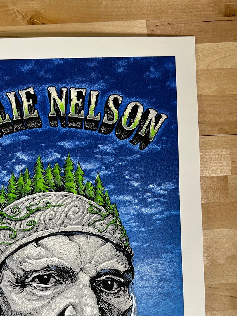 Willie Nelson - 2006 Emek Gan Poster Santa Cruz, CA Catalyst