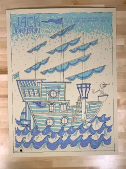 Jack Johnson - 2010 Todd Slater Poster Camden, NJ Susquehanna Bank Center