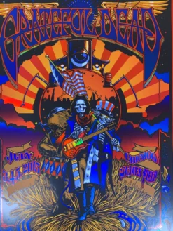 Fare Thee Well - 2015 Richard Biffle Poster Grateful Dead Chicago Soldier Field