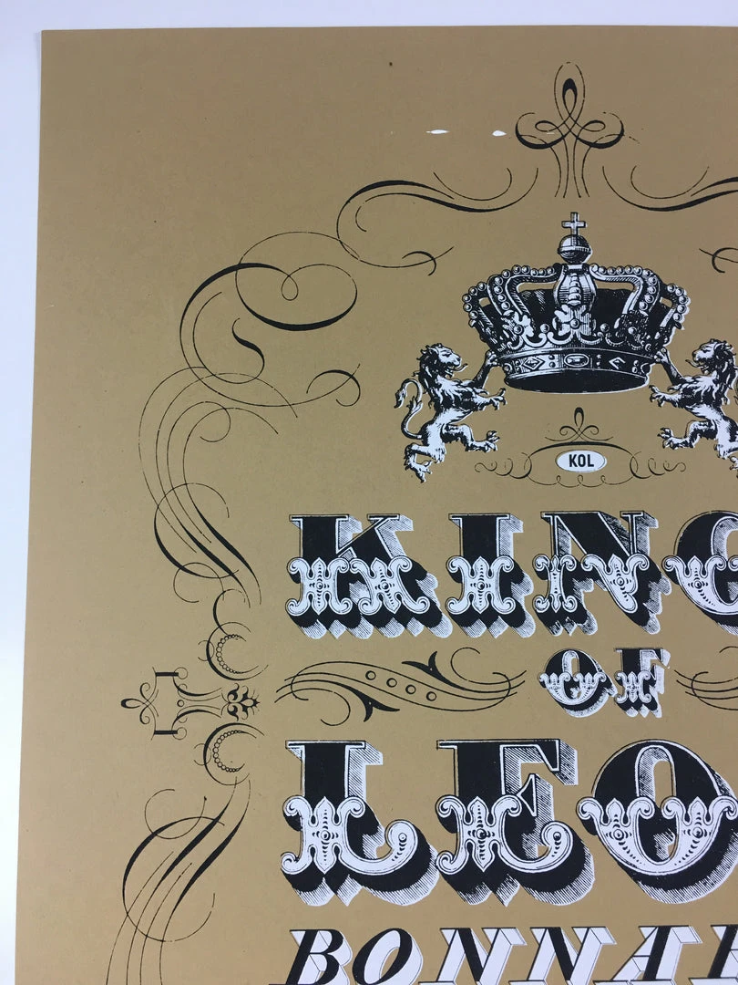 Sold Out Posters Kings Of Leon - 2010 Kilroe Ibanez Bonnaroo Poster Music Festival