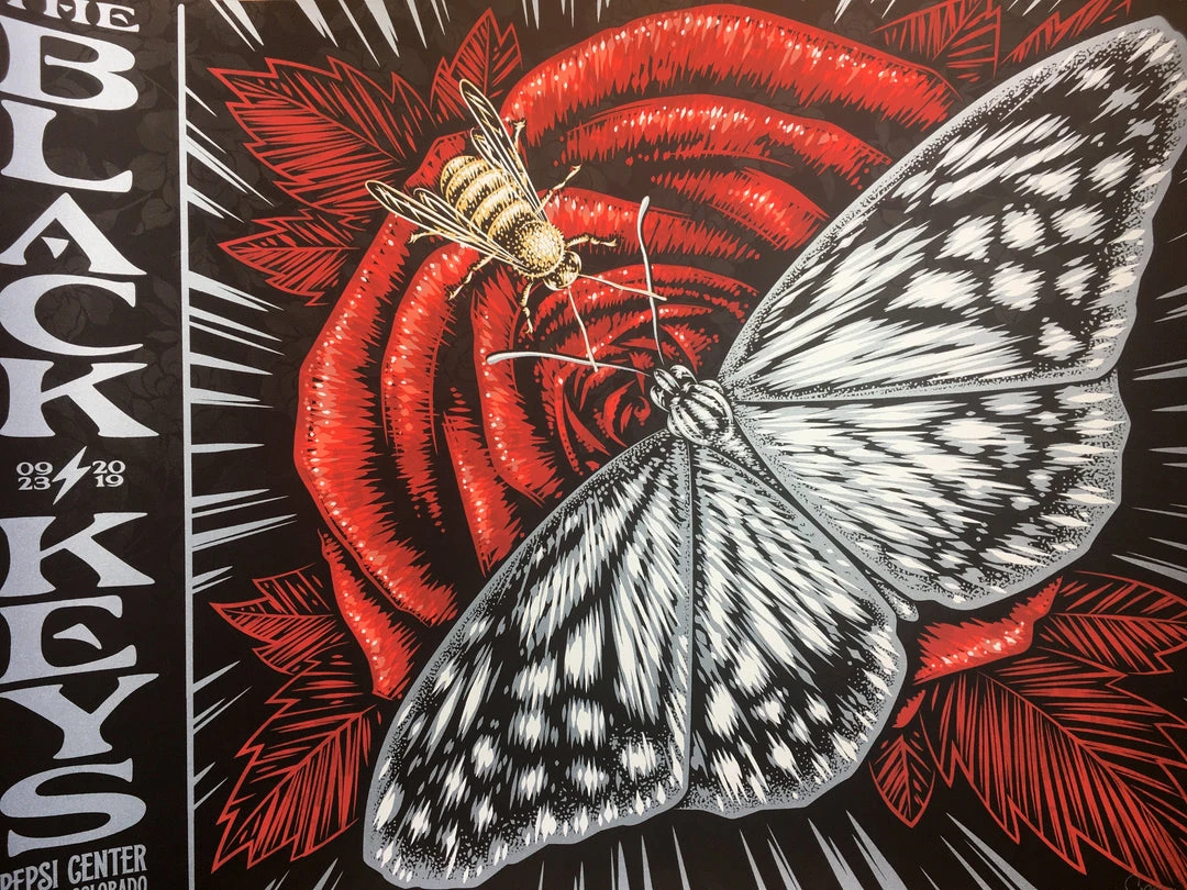 Black Keys - 2019 Todd Slater Poster Denver, CO Pepsi Center Colorado