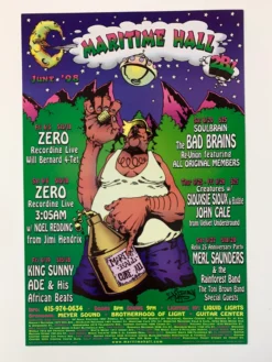 Sold Out Posters MHP 47 Maritime Hall - 1998 Poster June Zero, Soulbrain San Fran 1st Gig Posters