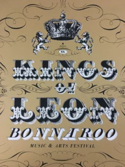 Sold Out Posters Kings Of Leon - 2010 Kilroe Ibanez Bonnaroo Poster Music Festival