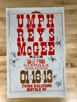 Mohawk Press Umphrey's McGee - 2013 Poster Buffalo, NY Band Signed 47/215