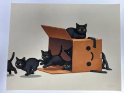 Boxo II (Kitties 2) - 2019 Mike Mitchell Poster Print SOFA Con AP