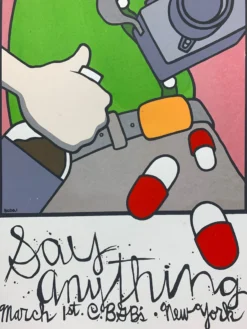 Say Anything - 2005 Mike Budai Poster New York City CBGB's Gig Posters