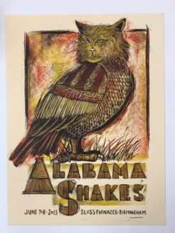 Gig Posters Alabama Shakes - 2013 Dan Grzeca Poster Birmingham, AL Sloss Furnaces