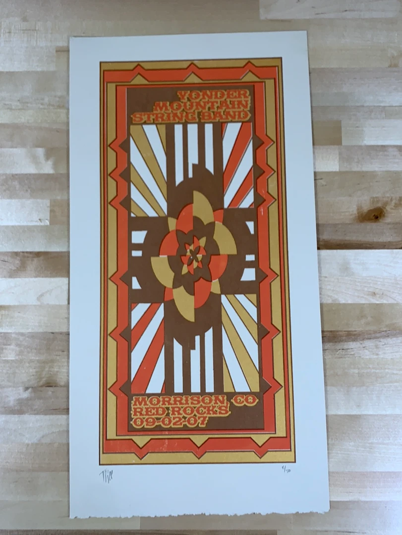 Yonder Mountain String Band - 2007 Tripp Poster Red Rocks Morrison, CO