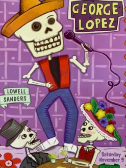 George Lopez - 2002 Barbara Pollack Poster The Warfield Theatre San Fran 1st