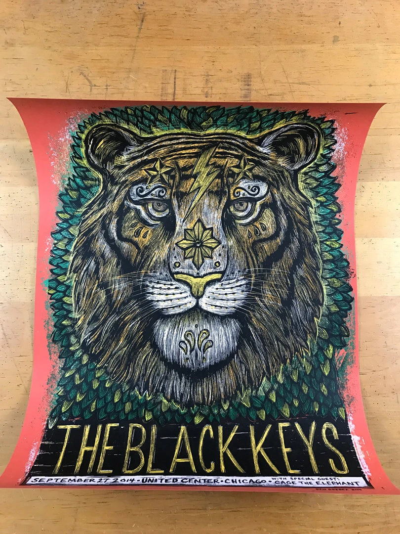 The Black Keys - 2014 Dan Grzeca Poster Chicago, IL United Center S/N
