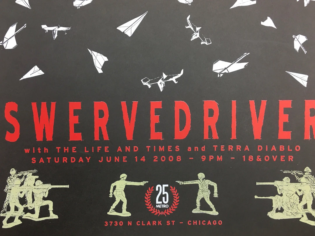 Sold Out Posters Swervedriver - 2008 Poster Chicago, IL Metro Chicago