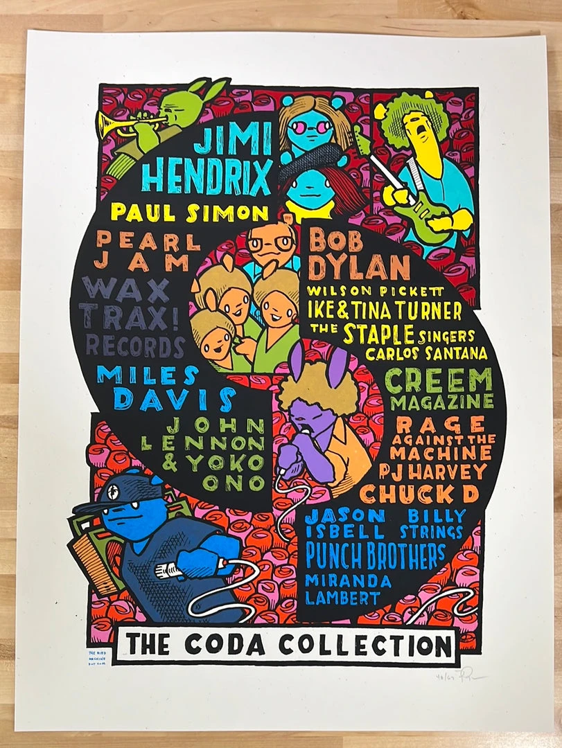 Art Prints The Coda Collection - 2021 Jay Ryan Poster Pearl Jam, Billy Strings, Hendrix