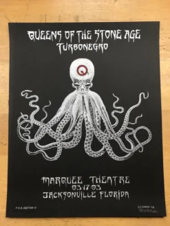 Queens Of The Stone Age - 2003 Emek Poster Jacksonville Marquee