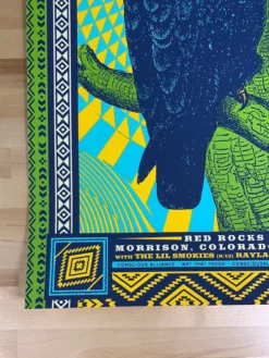 Greensky Bluegrass - 2019 Status Serigraph Poster Red Rocks, Morrison, CO 1st