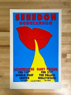 Sebadoh - 1995 Matt Getz Poster San Diego, Hollywood, CA