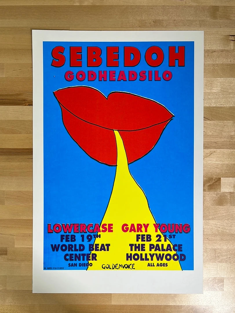 Sebadoh - 1995 Matt Getz Poster San Diego, Hollywood, CA