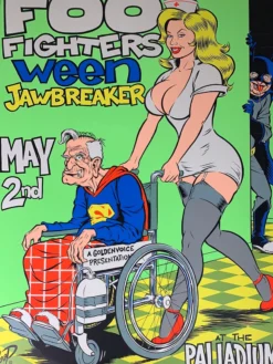 Foo Fighters - 1996 Chris Coop Poster Los Angeles, CA The Palladium Gig Posters