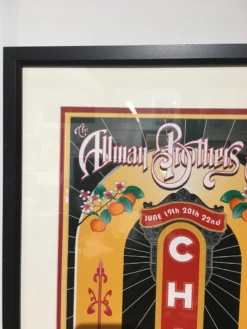 The Allman Brothers Band - 2002 Daniel Bretz Poster Chicago FRAMED