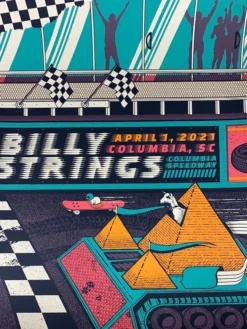 Billy Strings - 2021 Status Serigraph Poster Columbia, SC 4/1
